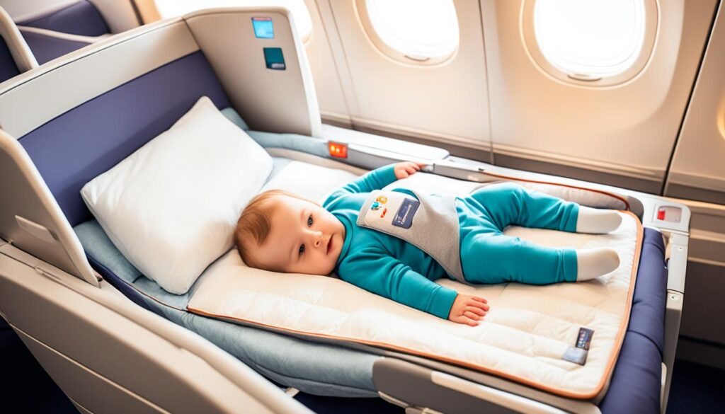 Comfortabel vliegtuigbedje voor baby's