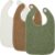 Meyco Baby Uni slab – 3-pack – badstof – offwhite/toffee/forest green